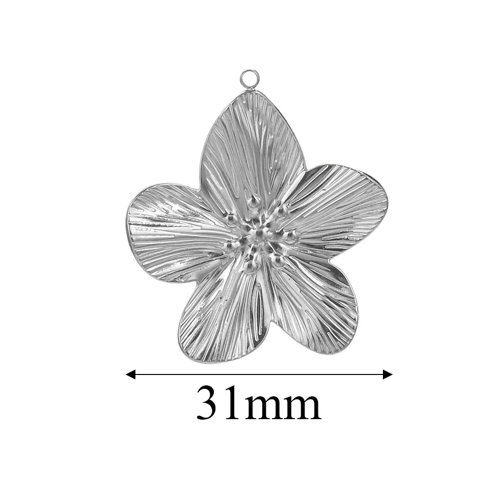 5PCS Gold Stainless Steel Charms – DIY Jewelry Pendants & Accessories