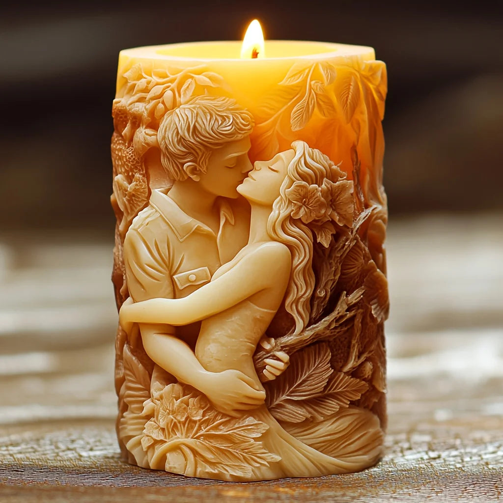 Couple Embossed Spherical Candle Mold
