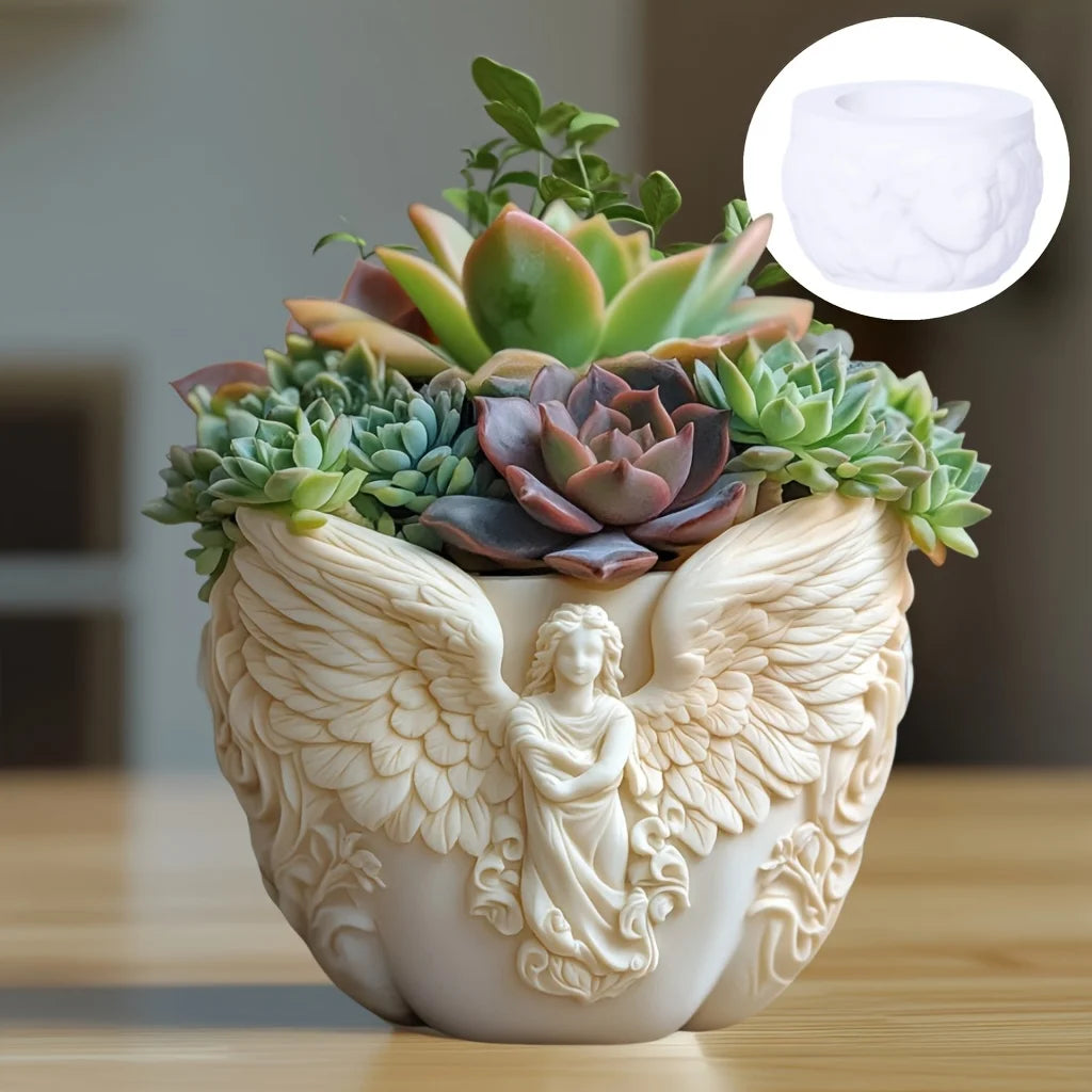 Cedar Sled Santa 3D Silicone Mold – Candle, Resin, & Succulent Pot DIY