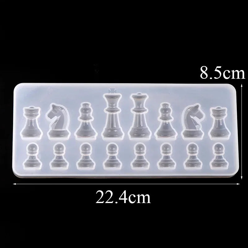 International Chess Silicone Mold – DIY Jewelry & Resin Craft