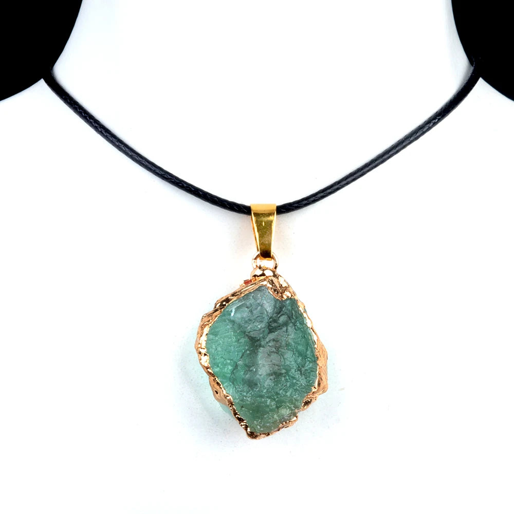 Wrapped Natural Stone Pendant Charms