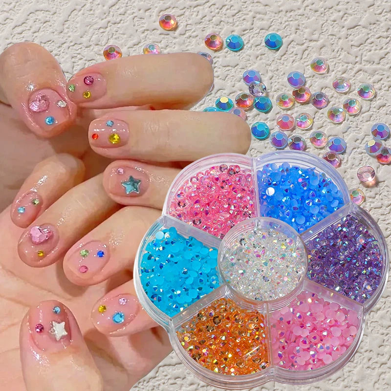 7-Grid Mixed Pearl Nail Art Decorations
