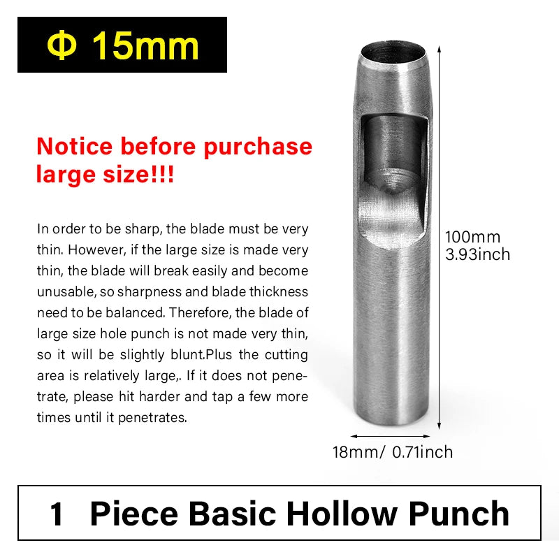 Leather Hollow Punch Tools
