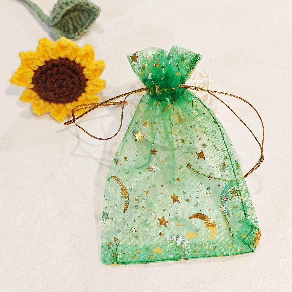 Multicolor Moon Star Organza Pouches – Jewelry & Candy Bags