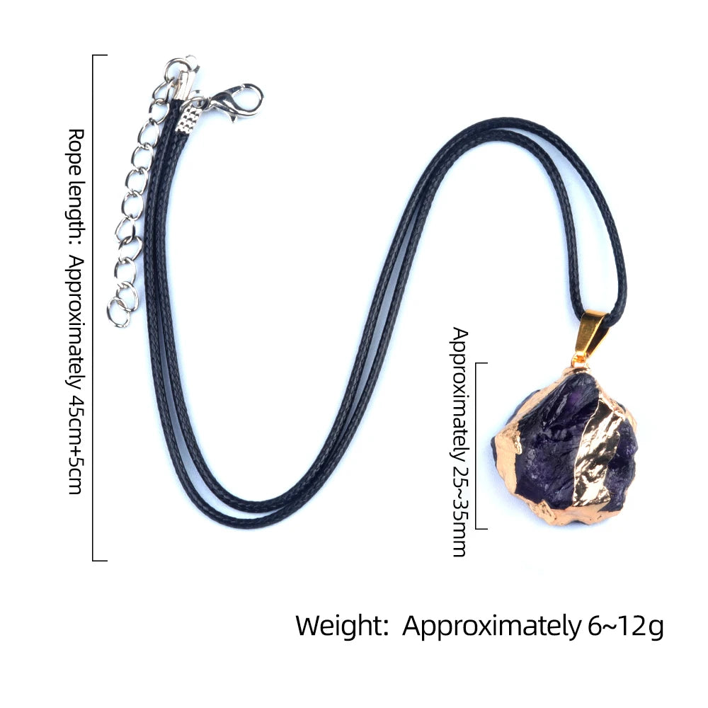 Wrapped Natural Stone Pendant Charms