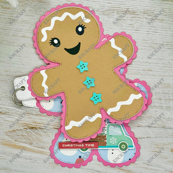 KSCRAFT Gingerbread Man Cutting Dies – DIY Scrapbooking & Card Stencils