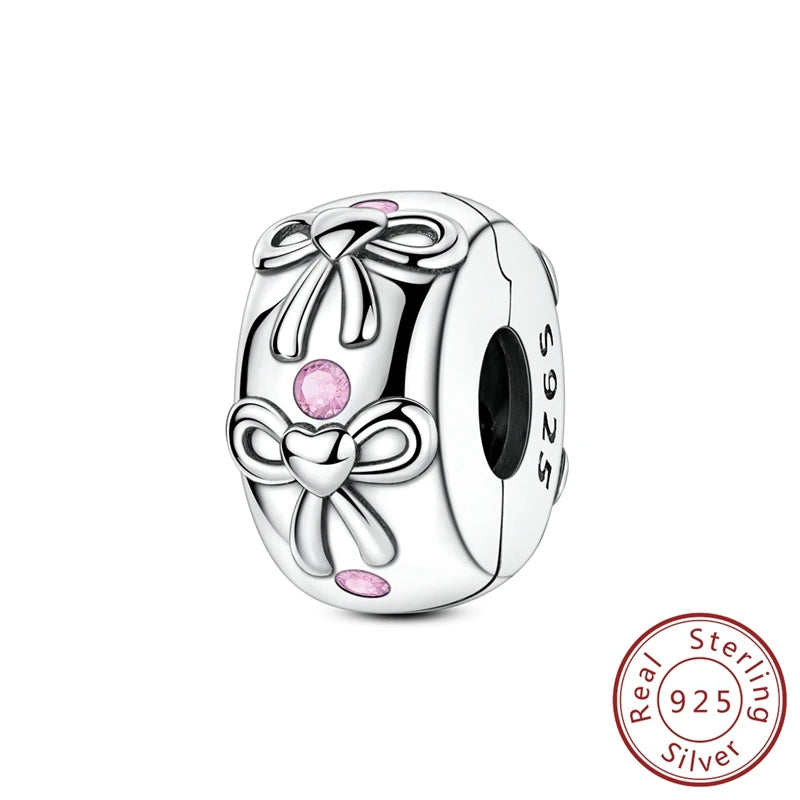 925 Sterling Silver Pink Ballet Girl Pendant – DIY Jewelry Charm for Bracelet & Necklace