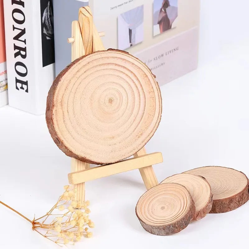 DIY Pine Wood Log Chips – Natural Round Wood Slices for Crafts