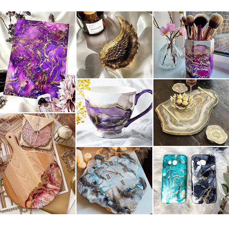 Alcohol Ink Resin Pigment Set – Epoxy Art Colorant Kit