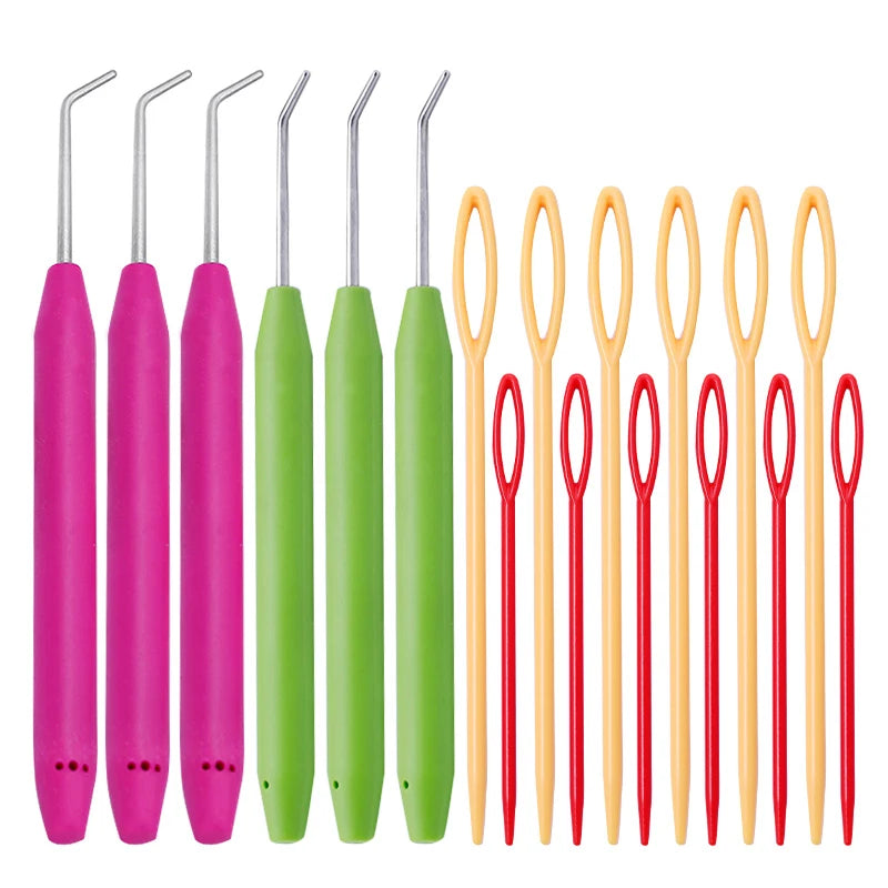 6pcs Knit Loom Hook & Needle Set – Random Colors