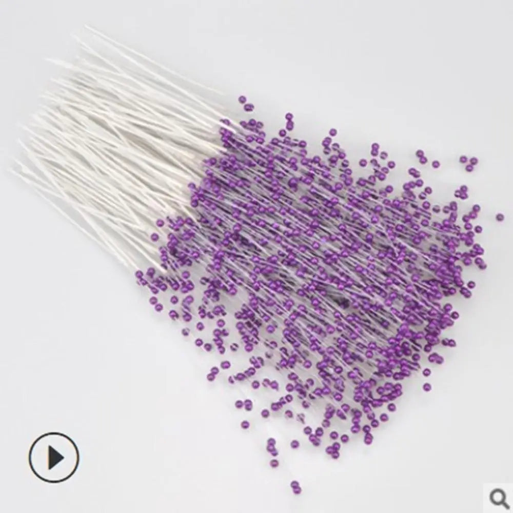 Pearl Bead Sticks – 10PCS Handmade Flower Stems for Bridal Bouquets & Wedding Décor