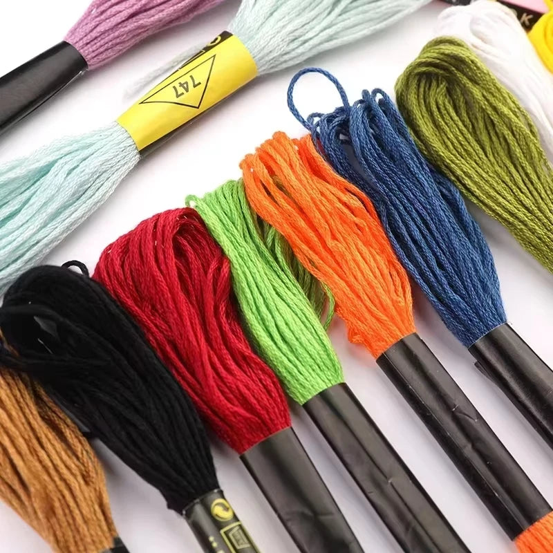 50/200pcs Multicolor Embroidery Thread Floss – DIY Sewing & Cross Stitch Kit