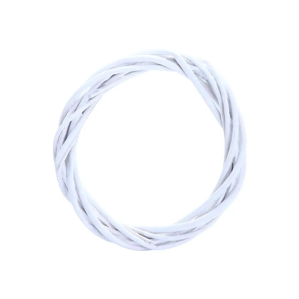 White Rattan Wreath – Blank Vine Garland Ring for Wedding & Christmas Decoration