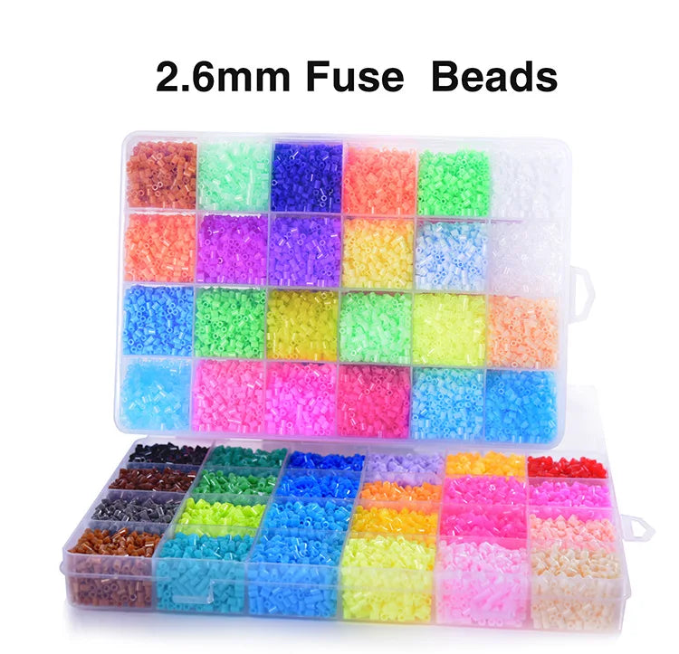 Hama Beads – 5mm/2.6mm 24/48/72 Color Fuse Beads for DIY Crafts & Educational Toys