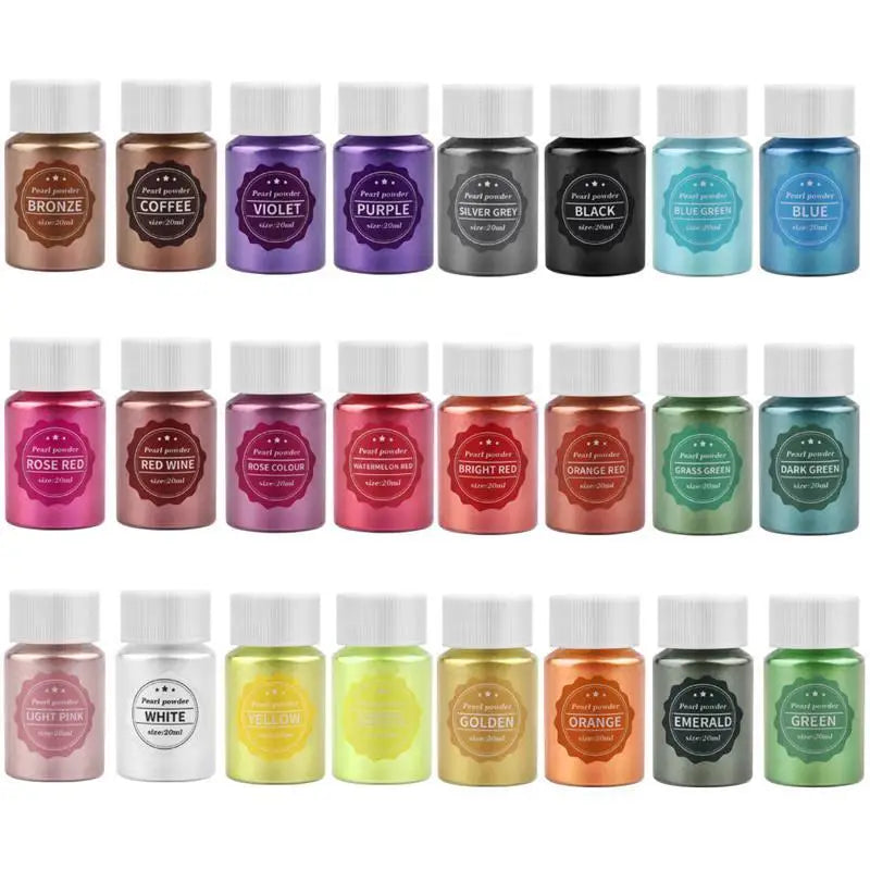 Pearlescent Mica Pigments – Resin Dye Powder Set