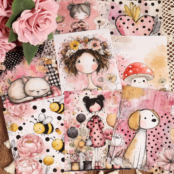 DIY Craft Paper Pack – 32 Sheets for Junk Journals, Scrapbooks & Home Crafts