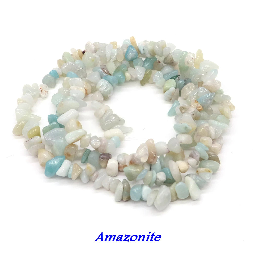 Natural Aquamarine Quartz Beads – Freeform Chips for DIY Jewelry & Crafts