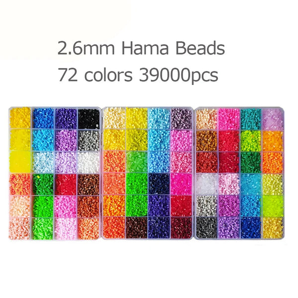 Hama Beads – 5mm/2.6mm 24/48/72 Color Fuse Beads for DIY Crafts & Educational Toys