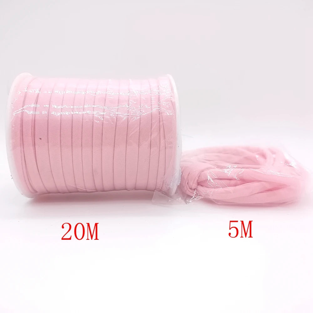 5mm Elastane Cord – Plain Color Hollow Stitched Elastic Band (46 Colors)