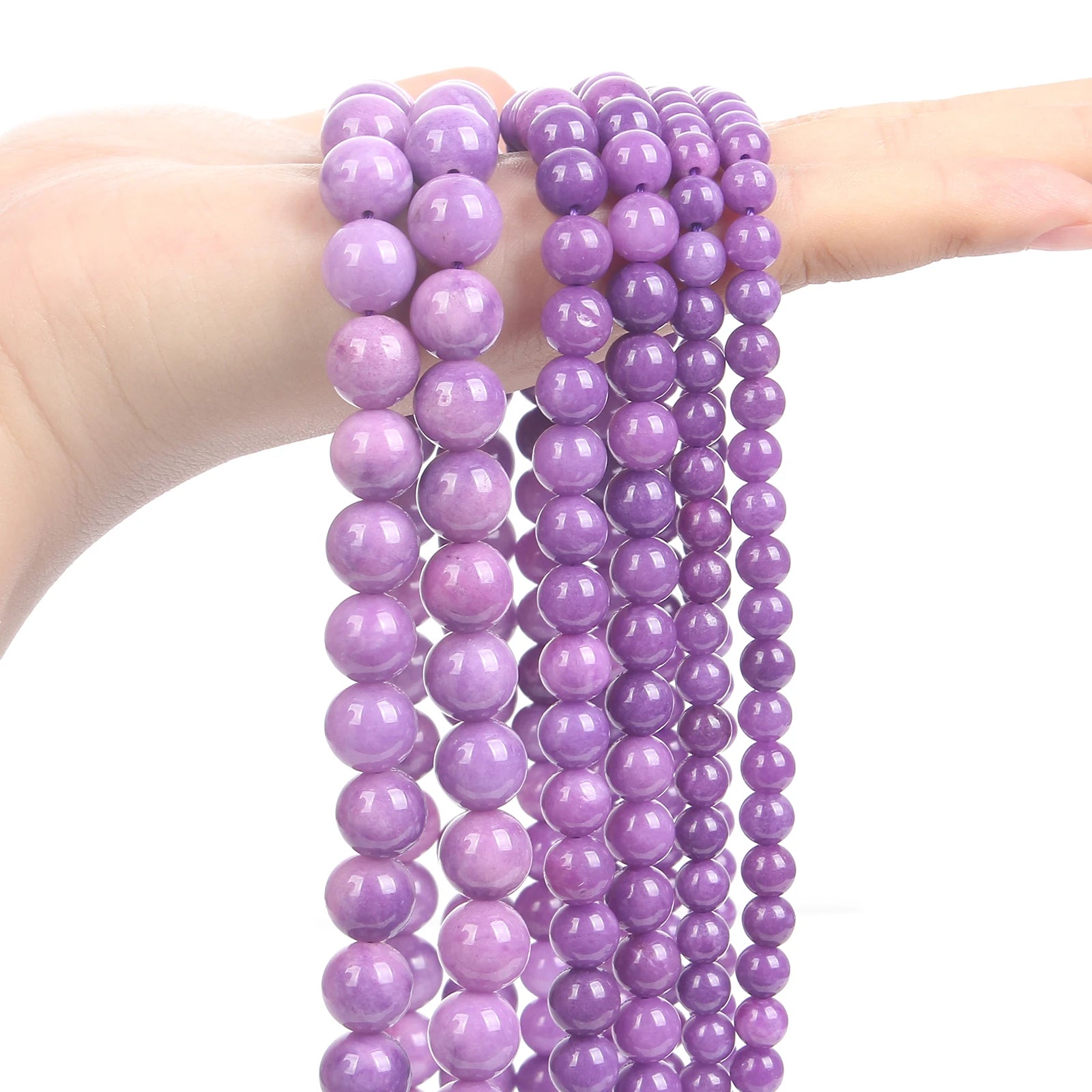 Purple Natural Stone Beads – Amethyst, Agate & Tourmaline for DIY Jewelry