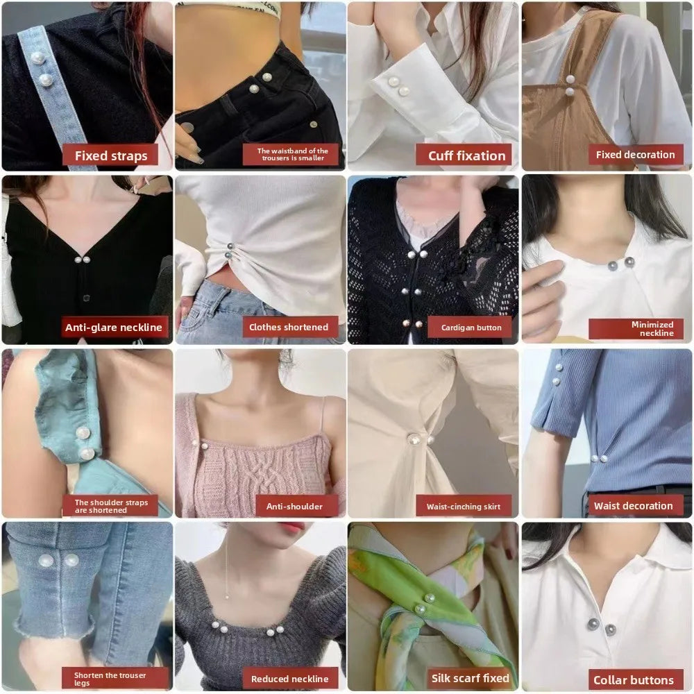 Pearl Safety Pins – 5/10pcs Non-Slip Brooches for Clothing