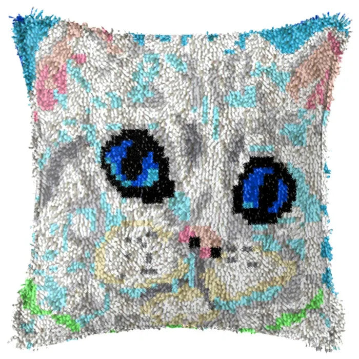 Cats Latch Hook Kit – DIY Carpet, Pillow & Cushion Craft Set