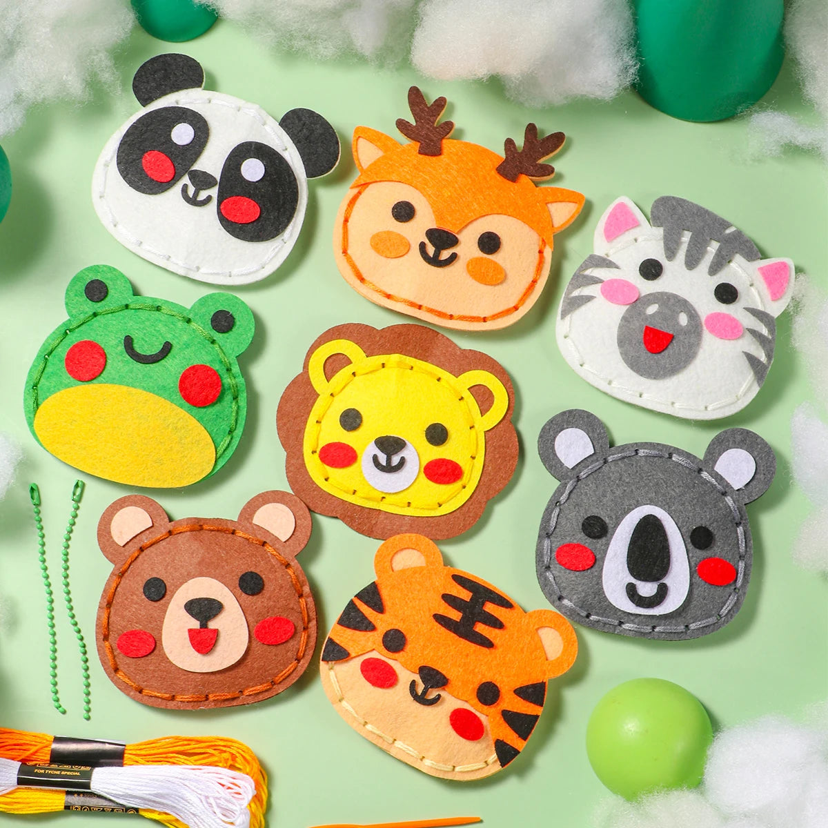 8-Piece Forest Animal DIY Sewing Kit – Beginner-Friendly