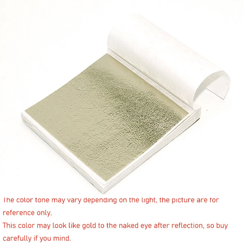 100PCS Gold Silver Copper Foil Leaf Flakes – DIY Resin, Candle & Art Decor