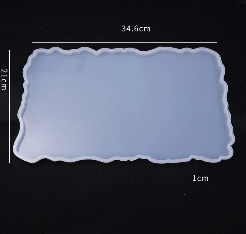 Tray Epoxy Resin Silicone Mold DIY Large Rectangle Tea Plate Coaster Resin Mold For Home Decoration Craft Making Art Supplies