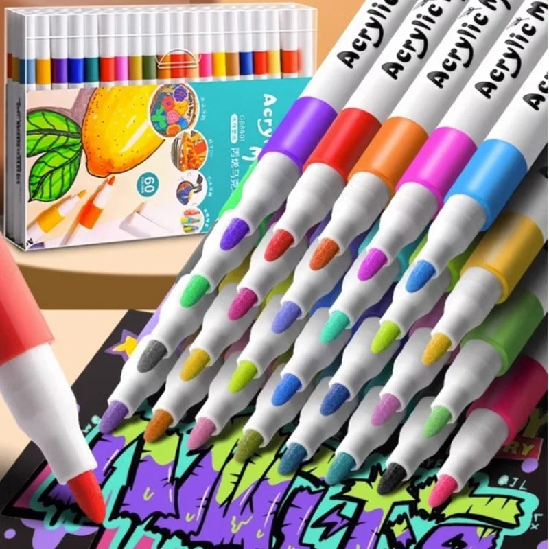 12–80 Color Acrylic Paint Marker Set