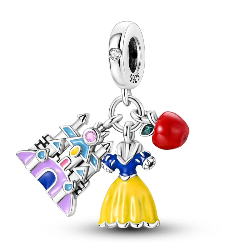 925 Sterling Silver Pink Ballet Girl Pendant – DIY Jewelry Charm for Bracelet & Necklace