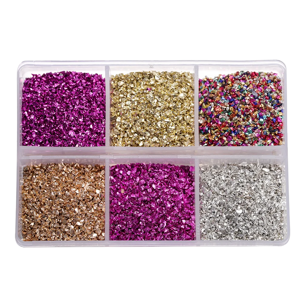 30g Crushed Glass Stones – Irregular Resin Fillers for DIY Epoxy Crafts & Nail Art