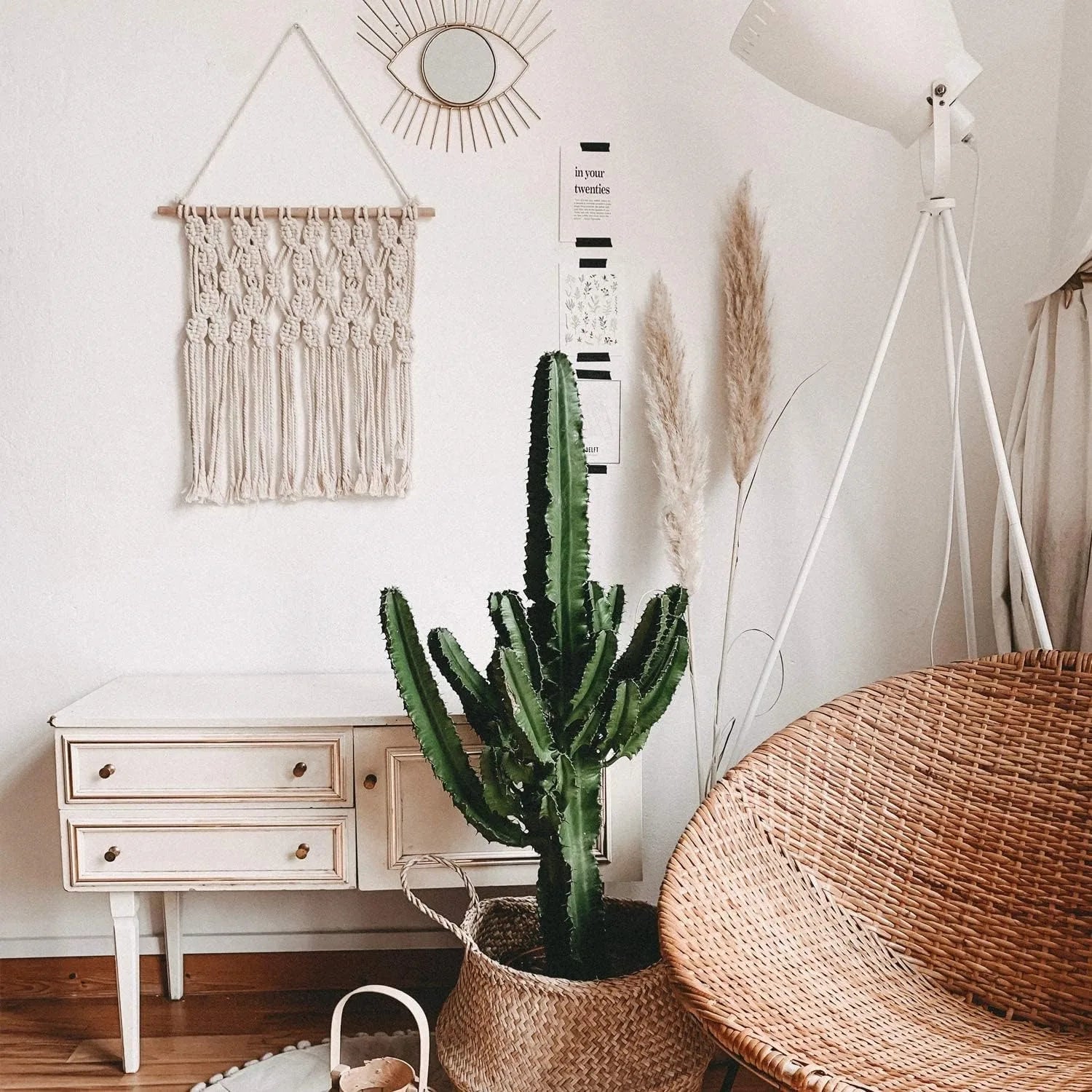 100% Natural Cotton Macrame Cord 4mm – Craft Rope for DIY, Knitting & Décor (Beige)