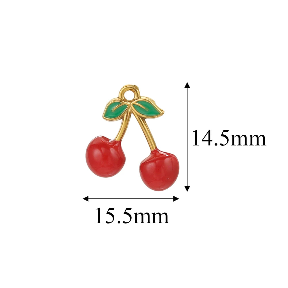 5PCS Gold Stainless Steel Charms – DIY Jewelry Pendants & Accessories