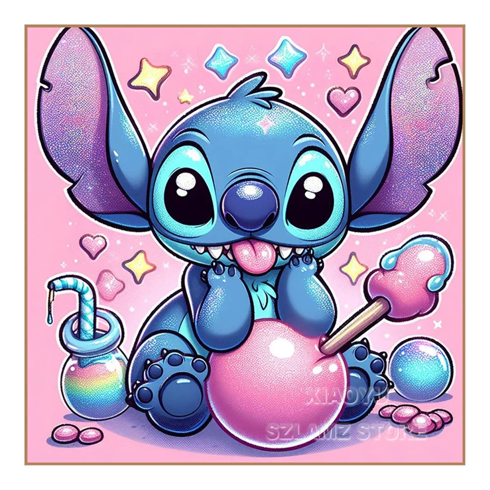 Cartoon Stitch Diamond Painting Kit – Full Round/Square Rhinestone Embroidery Art
