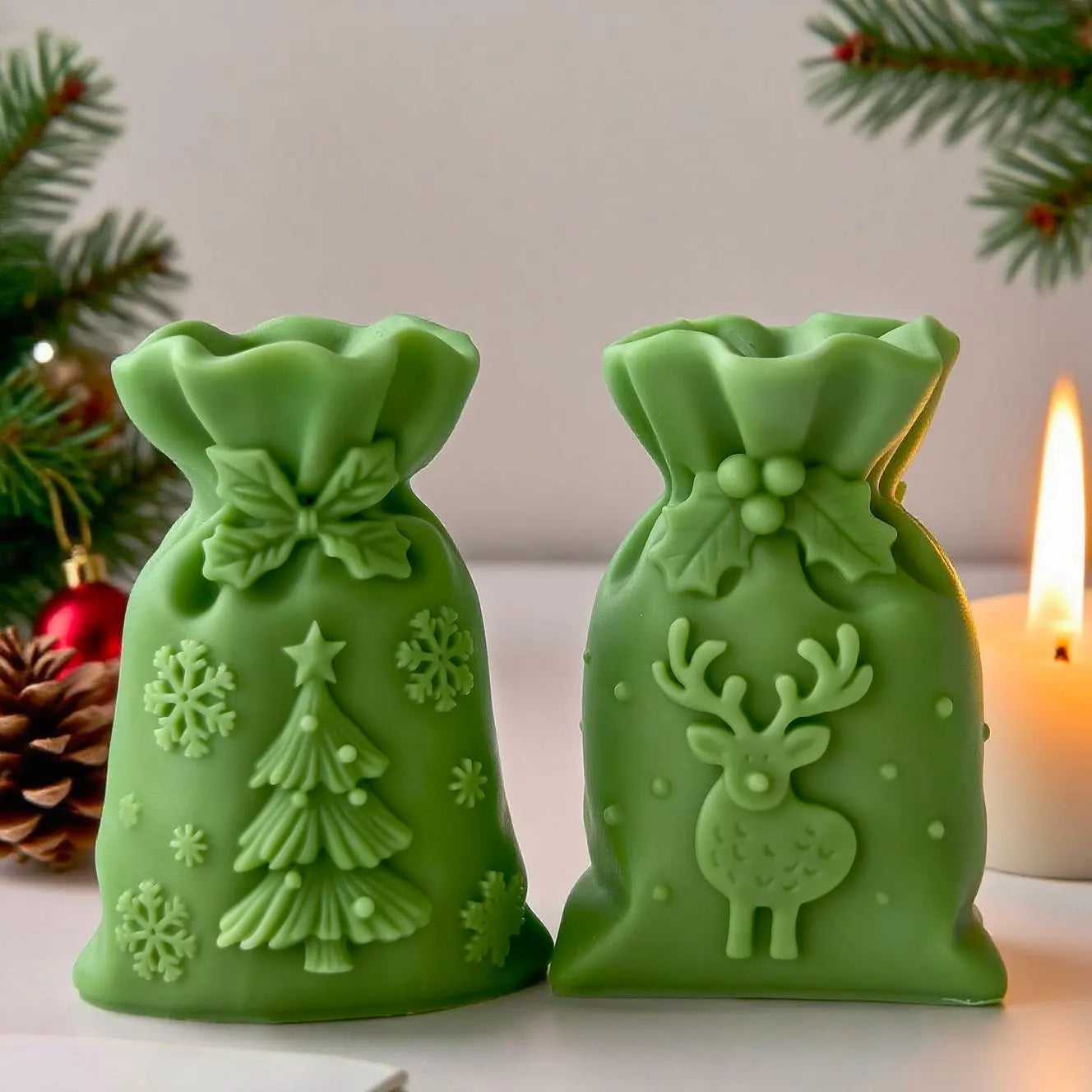 Christmas Gift Bag Silicone Candle Mold – DIY Wax Craft