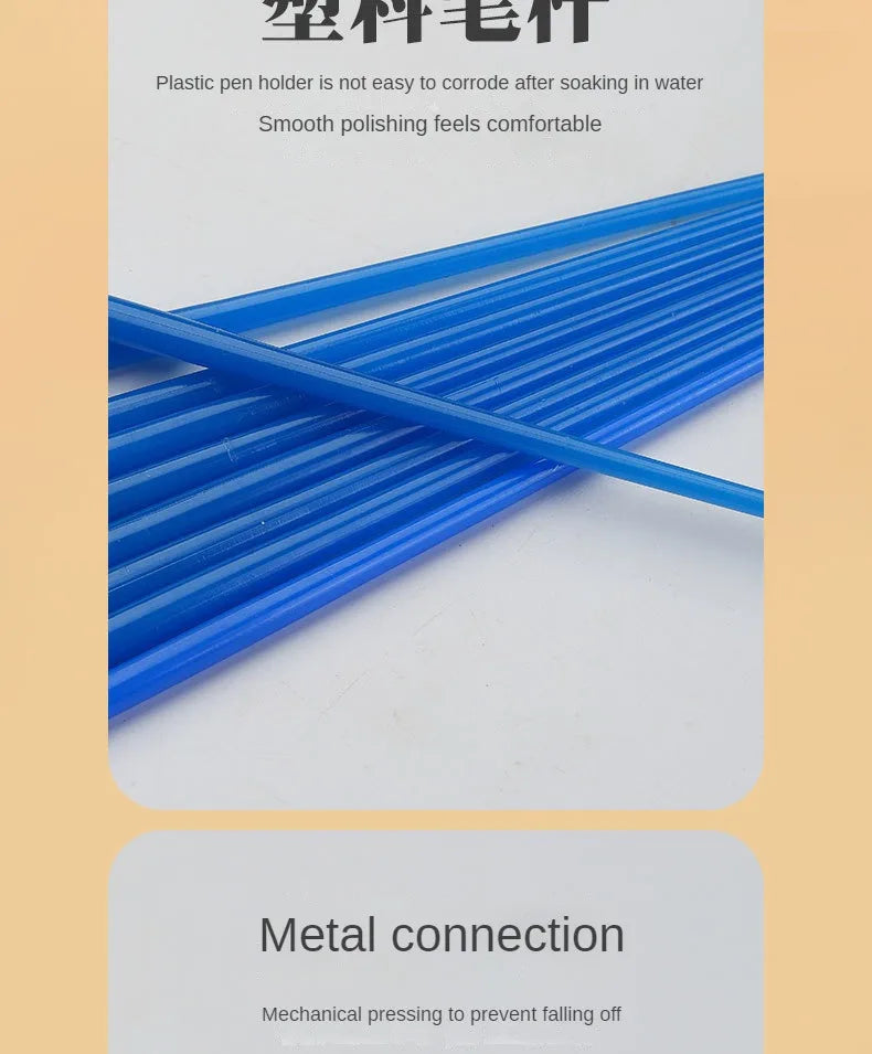 Nylon Hair Paint Brushes – Round & Flat Brush Set for Oil, Acrylic & Watercolor