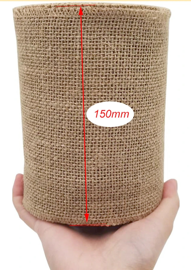 Jute Ribbon Roll – Rustic Burlap Fabric for DIY Crafts, Party Decorations & Gift Packaging