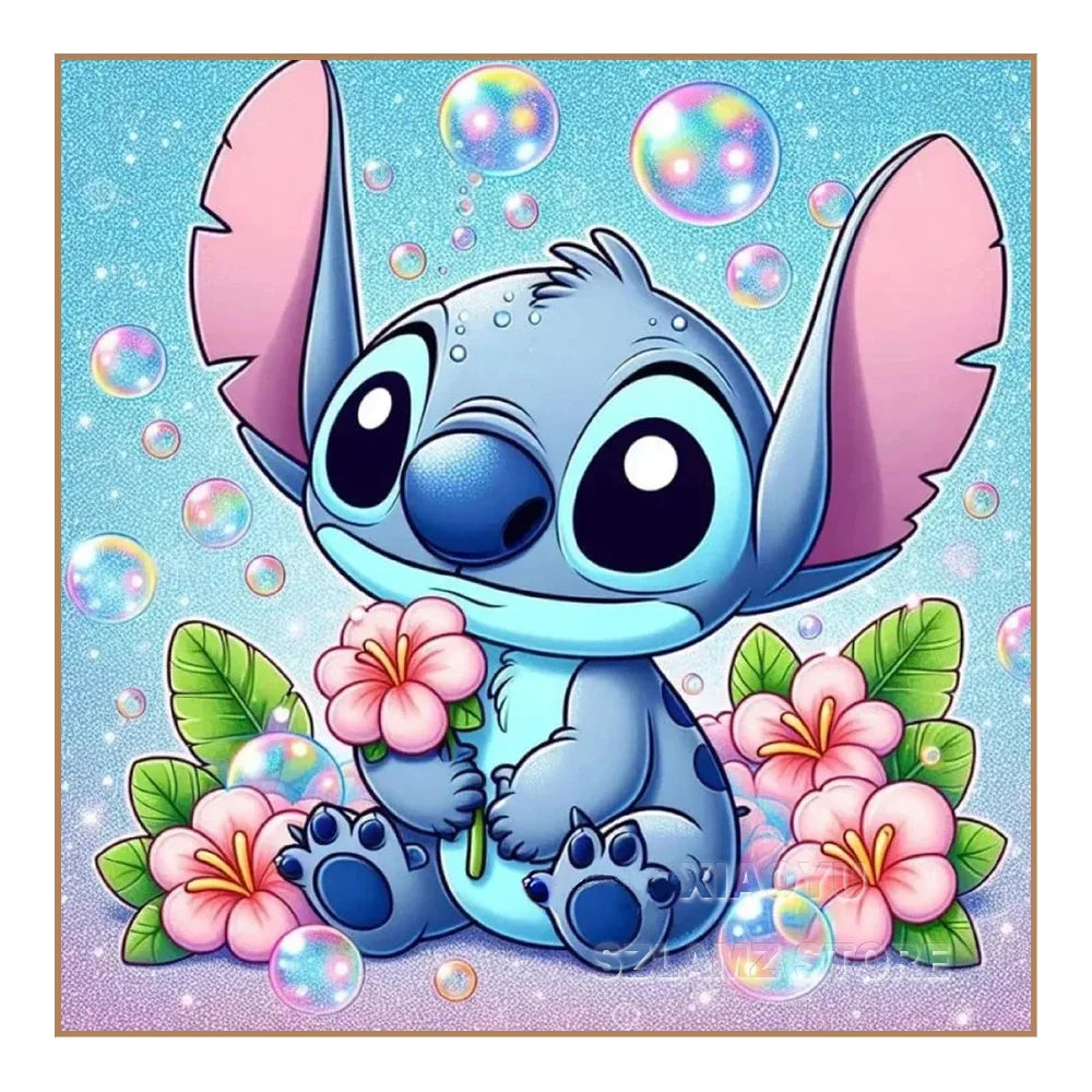 Cartoon Stitch Diamond Painting Kit – Full Round/Square Rhinestone Embroidery Art