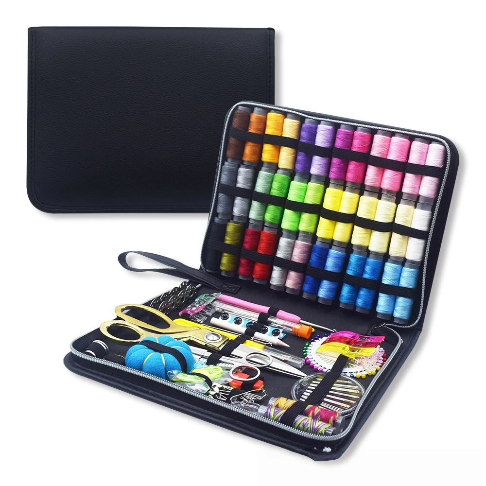 Complete Sewing Kit – Threads, Needles, Scissors & Accessories (Home & Travel)