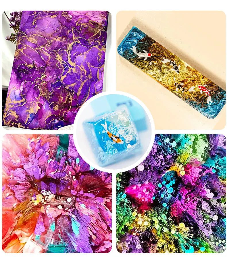 Alcohol Ink Resin Pigment Set – Epoxy Art Colorant Kit