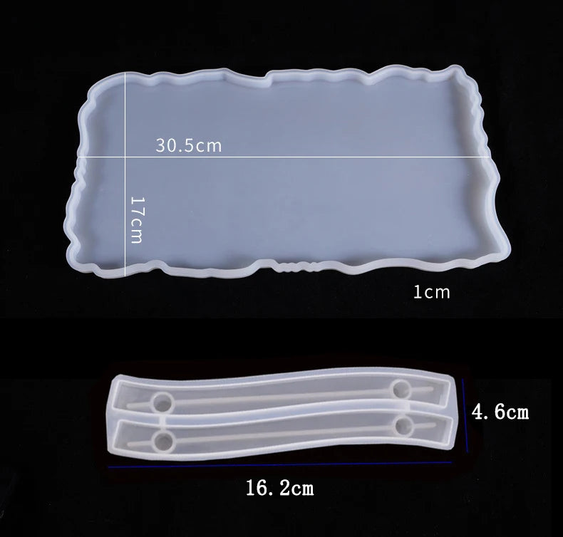 Tray Epoxy Resin Silicone Mold DIY Large Rectangle Tea Plate Coaster Resin Mold For Home Decoration Craft Making Art Supplies