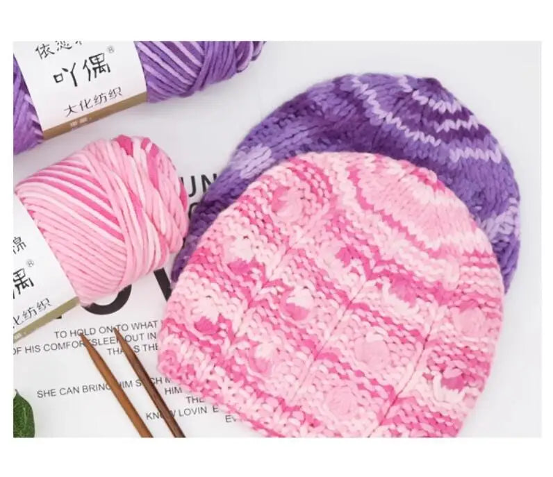 100g Milk Cotton Yarn – Soft Acrylic Rainbow Yarn for Knitting & Crochet