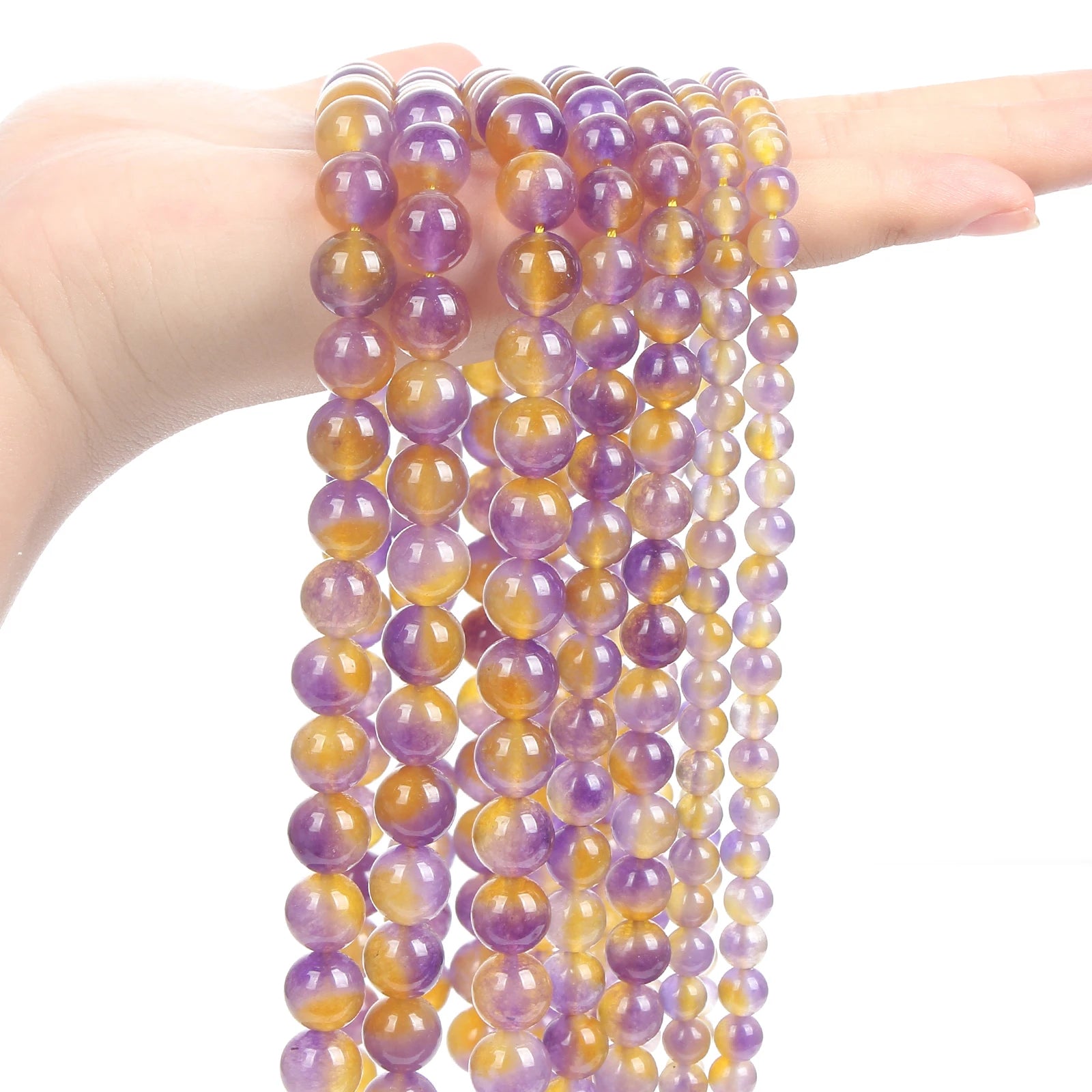 Purple Natural Stone Beads – Amethyst, Agate & Tourmaline for DIY Jewelry