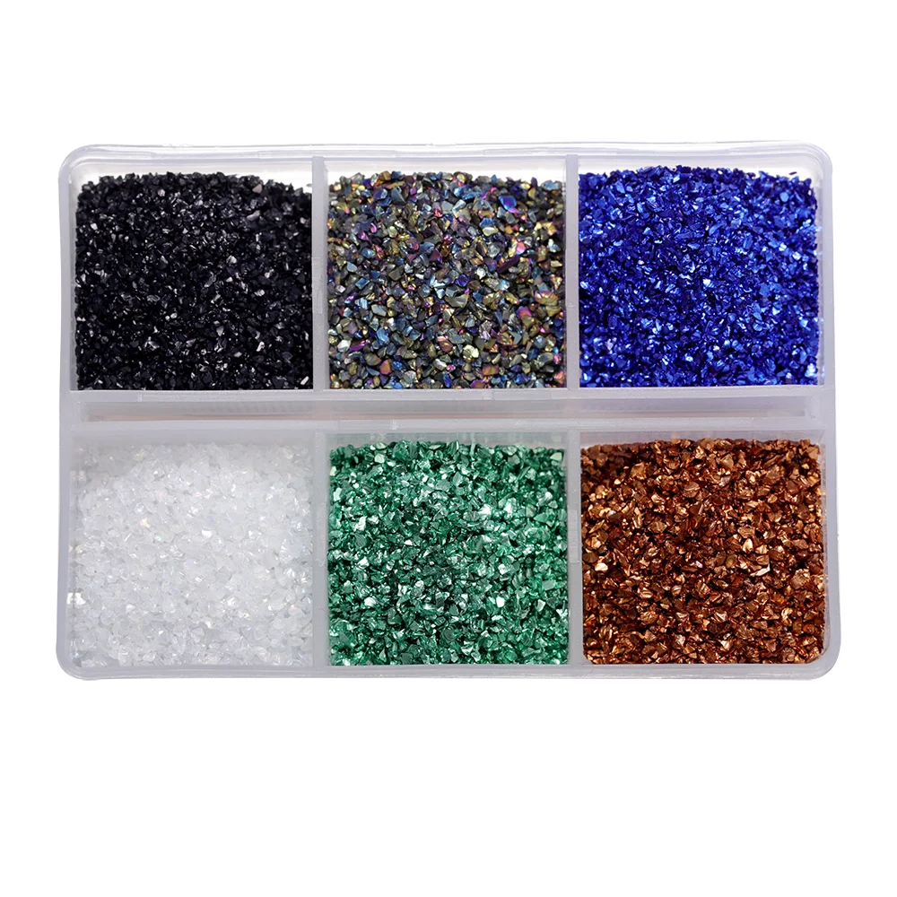 30g Crushed Glass Stones – Irregular Resin Fillers for DIY Epoxy Crafts & Nail Art