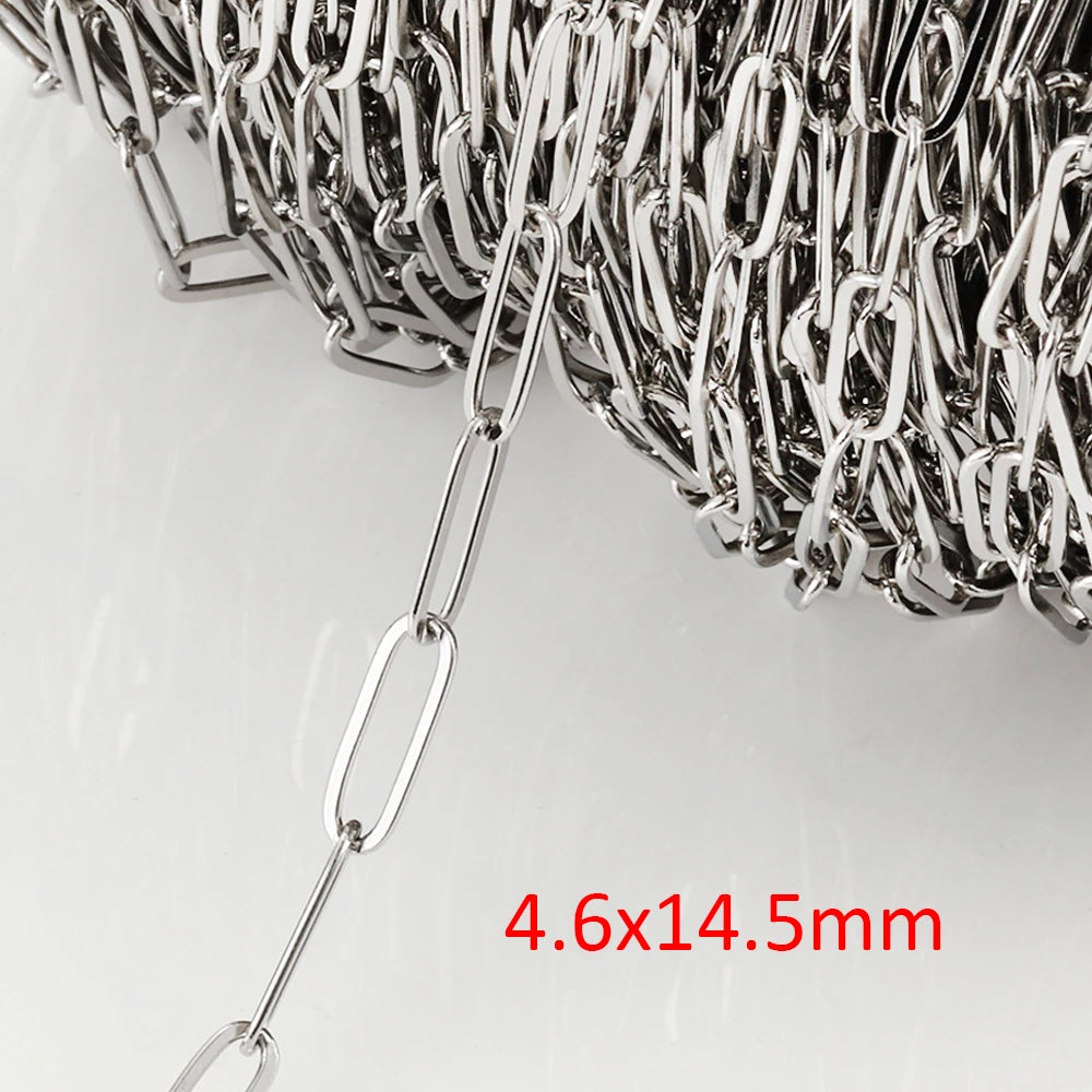 No Fade Stainless Steel Chain – 2M Gold Chain for DIY Jewelry Making
