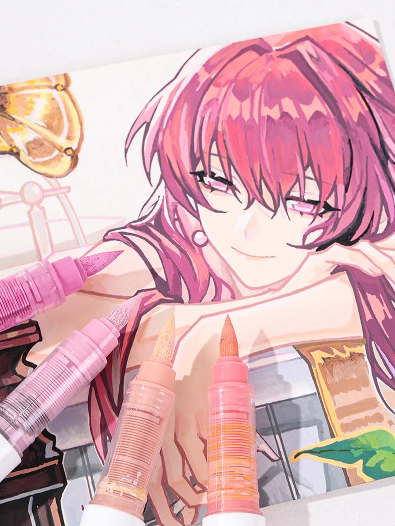 Acrylic Marker Pen Set – 9PCS Soft Brush DIY Paint Art Markers for Students