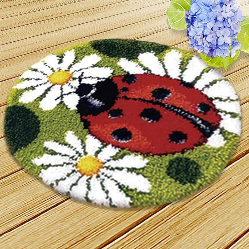 Flower Latch Hook Kit – DIY Embroidery Rug & Pillow Craft Set