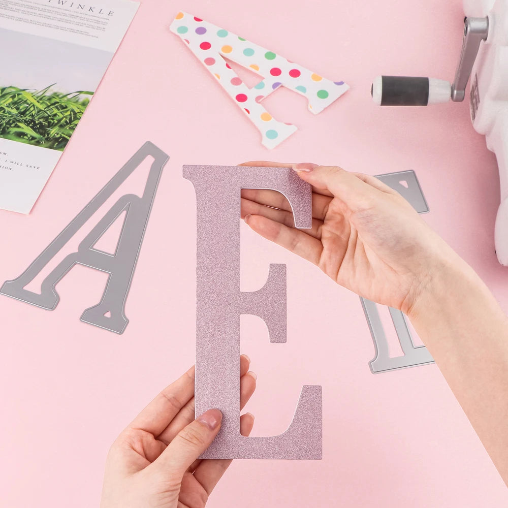 20cm A–Z Metal Letter Cutting Dies – 26 Capital Alphabets for DIY Crafts