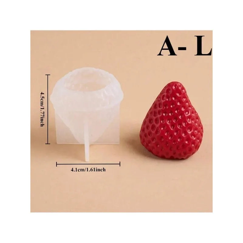 Strawberry Silicone Candle Mold